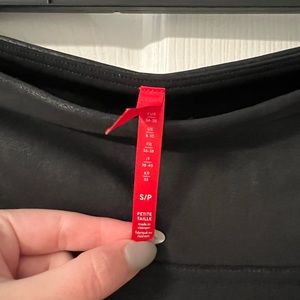 Spanx Faux Leather Leggings in Petite Small.